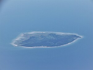 Aerial view of Ruhnu Island